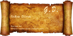 Guba Dina névjegykártya